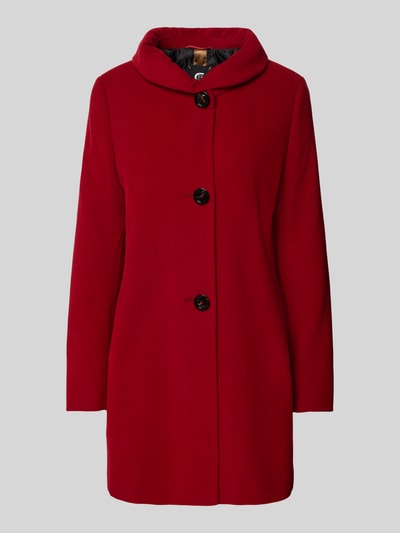 Gil Bret Regular fit lange jas van lanawolmix met kasjmier Rood - 2