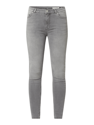 Review Skinny Fit Jeans mit Stretch-Anteil Hellgrau 2