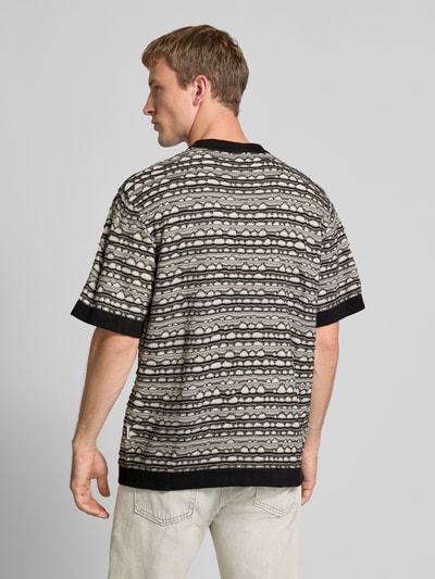 Redefined Rebel T-Shirt mit Strukturmuster Modell 'Rocco' Beige 5