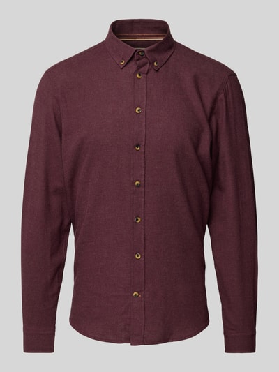 Blend Regular fit vrijetijdsoverhemd met button-downkraag, model 'Burley' Bordeaux - 2