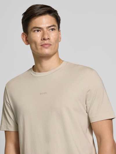 BOSS Orange Regular Fit T-Shirt aus Baumwoll-Mix Sand 3