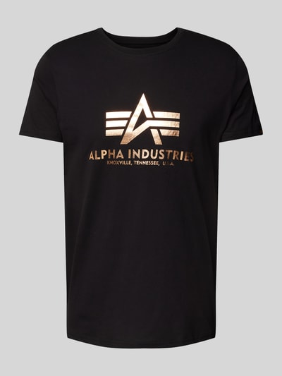 Alpha Industries T-Shirt mit Label-Print Black 2