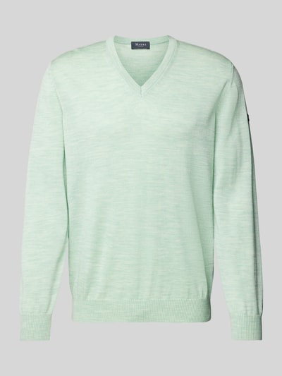 MAERZ Muenchen Strickpullover mit V-Ausschnitt Mint 2