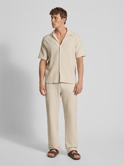 Les Deux Hose mit Strukturmuster Modell 'Houston' Offwhite 1