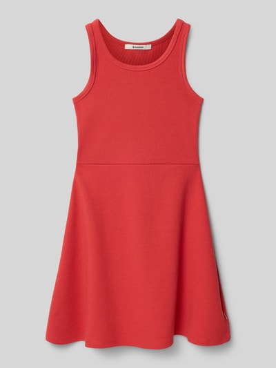 Produktfoto, Regular Fit Kleid mit Rundhalsausschnitt von Garcia in Rot aus Elastischer-Material-Mix, tailliert, Ärmelloses-Design, Kindergrößen.