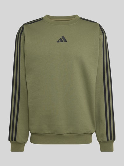 adidas Sportswear Regular Fit Sweatshirt aus Baumwoll-Mix Oliv 2