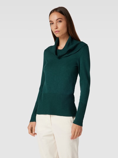 Soyaconcept Gebreide pullover met sjaalkraag, model 'Dollie' Smaragdgroen - 4