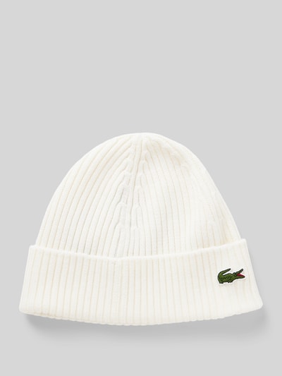 Lacoste Czapka beanie z imitacji dzianiny Czerwony 1