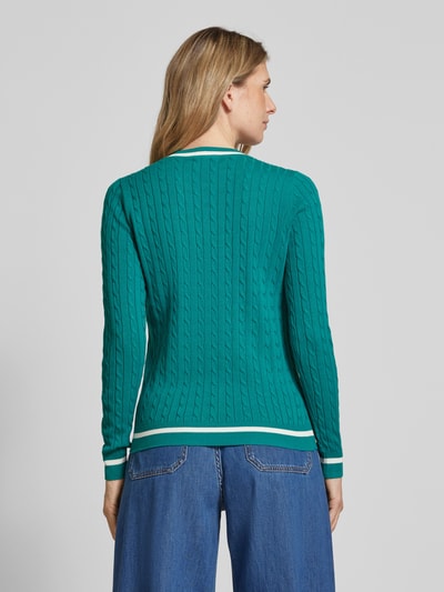 Christian Berg Woman Strickpullover mit gerippten Abschlüssen Smaragd 5