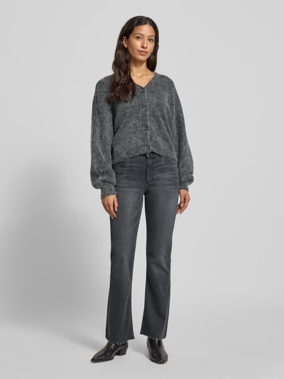 Marc O'Polo Flared Fit High Rise Jeans aus Baumwoll-Mix Modell 'KIRUNA' Anthrazit 1