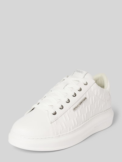 Karl Lagerfeld Ledersneaker mit Label-Applikation Modell 'KAPRI' Weiss 1