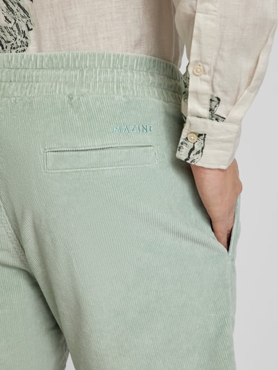 Mazine Korte regular fit broek met elastische band, model 'Gales' Mintgroen - 3