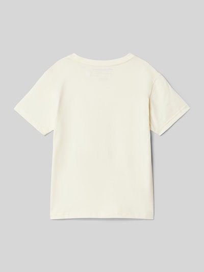 Polo Sport T-Shirt mit Label-Stitching Ecru 3