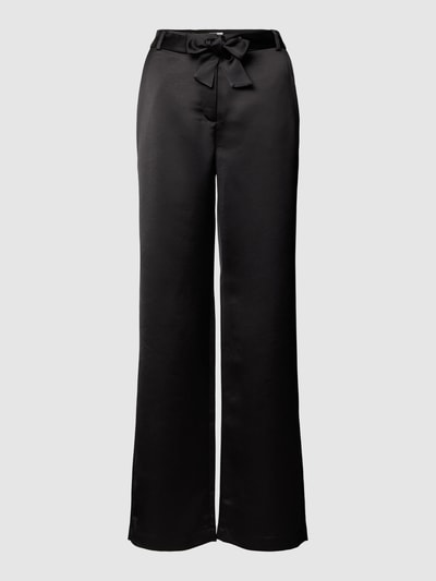 s.Oliver BLACK LABEL Stoffen broek met strikdetail Zwart - 2