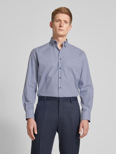 Eterna Koszula biznesowa o kroju comfort fit z kołnierzykiem typu button down Niebieski 4