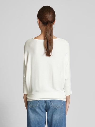 More & More Oversized Strickpullover mit U-Boot-Ausschnitt Offwhite 5