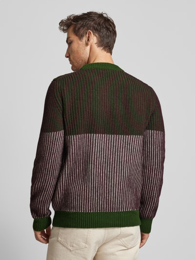 Thinking Mu Gebreide pullover met ronde hals Groen - 5