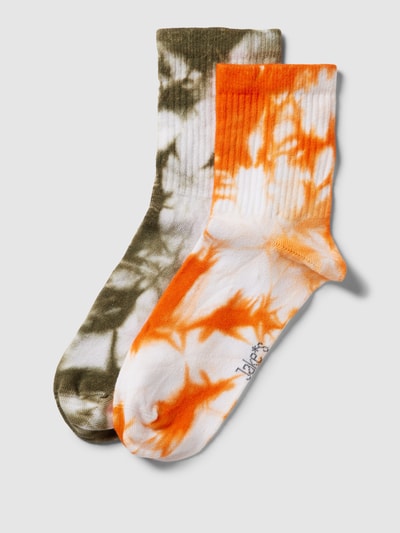 Jake*s Casual Socken mit Batik-Look  im 2er-Pack Orange 1