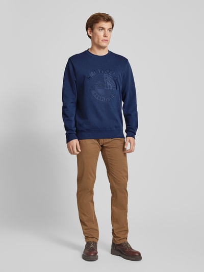 PME Legend Sweatshirt mit Label-Stitching Blau 1