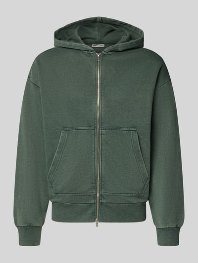 Produktfoto, Sweatjacke aus Baumwoll-Mix mit Kapuze Modell 'SPENCER' von Redefined Rebel in Grün, Relaxed Fit, geteilte Kängurutasche, Zweiwege-Reißverschluss, gerippte Bündchen