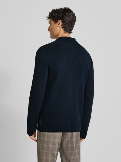 Marc O'Polo Regular Fit Strick-Sakko aus reiner Baumwolle Marine 5