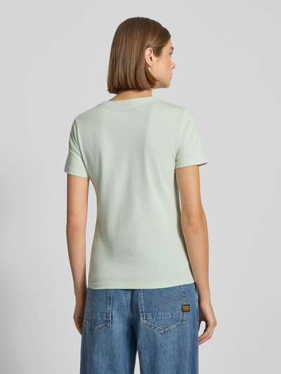 Hugo Blue Regular fit T-shirt van puur katoen, model 'CLASSIC V' Lichtgroen - 5