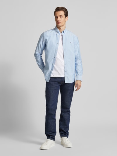 Tommy Hilfiger Regular Fit Freizeithemd mit Button-Down-Kragen Hellblau 1