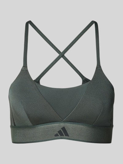 adidas Sportswear Bustier met logo en gekruiste bandjes Donkergroen - 2