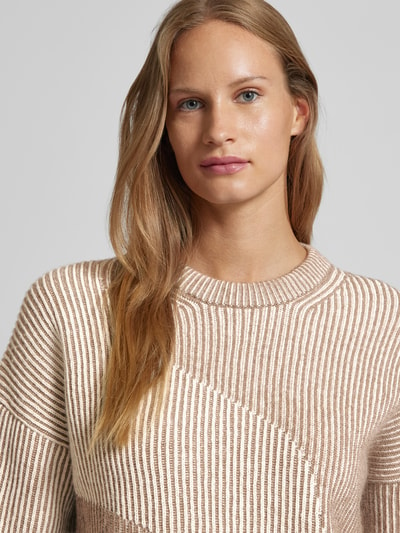 Armedangels Oversized gebreide pullover met ribboorden, model 'MAYRAA' Beige - 3