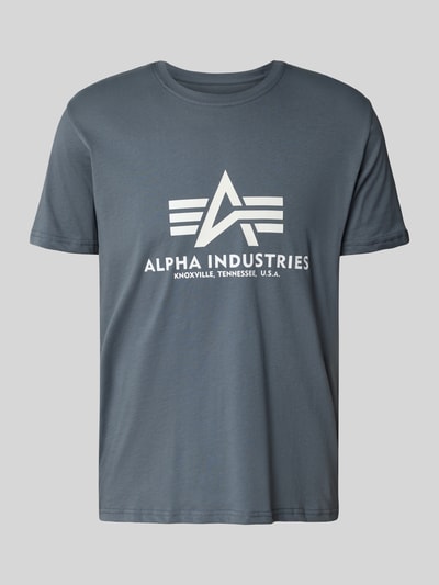 Alpha Industries T-Shirt mit Label-Print Hellblau 2