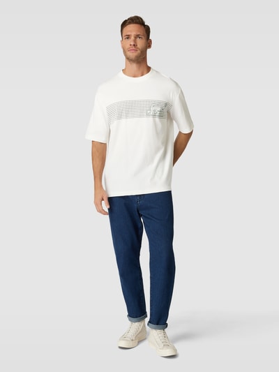 Lacoste T-Shirt mit Label-Print Offwhite 1