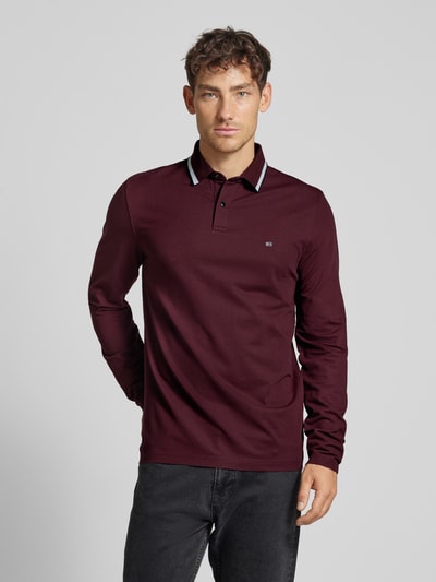 Christian Berg Men Gebreide pullover met polokraag Bordeaux - 4