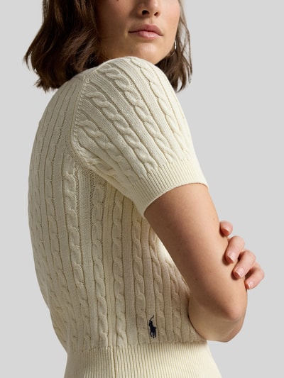 Polo Ralph Lauren regular fit pullover van puur katoen Offwhite - 3