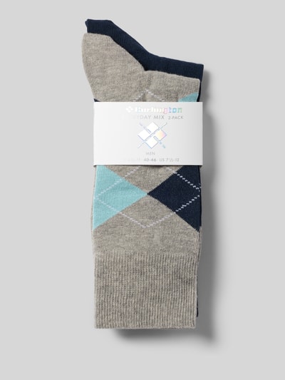 Burlington Socken mit Label-Detail im 2er-Pack Mittelgrau 3