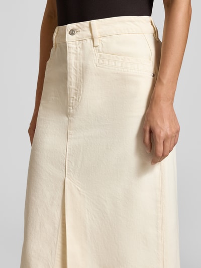 BOSS Fließendes Jeansrock aus Baumwoll-Lyocell-Mix Modell 'SEMAIRE' Offwhite 3