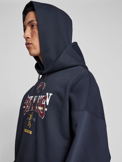 VETEMENTS Hoodie mit Label-Stickerei Marine 3