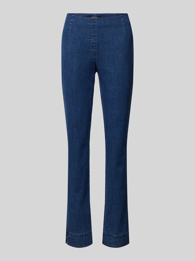 STEHMANN Flared stoffen broek met elastische band, model 'Ina' Blauw - 2