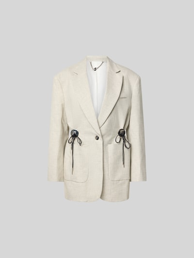 Rabanne Blazer mit Reverskragen Hellgrau 2