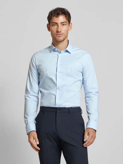 s.Oliver BLACK LABEL Regular Fit Businesshemd mit Stretch-Anteil Hellblau 4