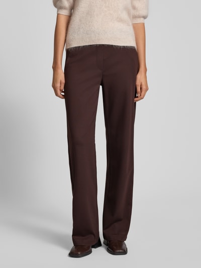 MAC Loose Fit Stoffhose aus Viskose-Mix Modell 'Chiara' Mittelbraun 4