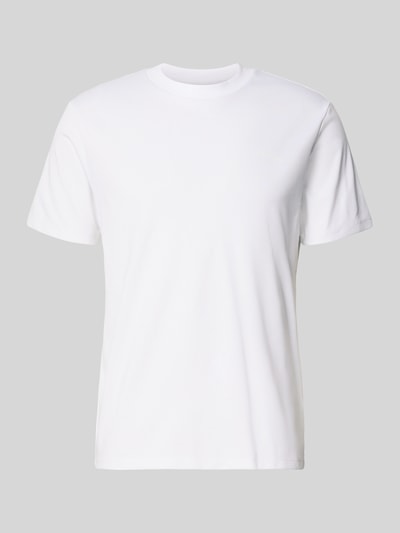 Produktfoto, T-Shirt mit Rundhalsausschnitt von CK Calvin Klein aus Baumwoll-Mix in Weiß, Regular Fit, klare Form, glatte Textur