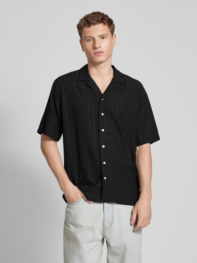 Redefined Rebel Koszula casualowa o kroju regular fit z fakturowanym wzorem model ‘PAUL’ Czarny 4