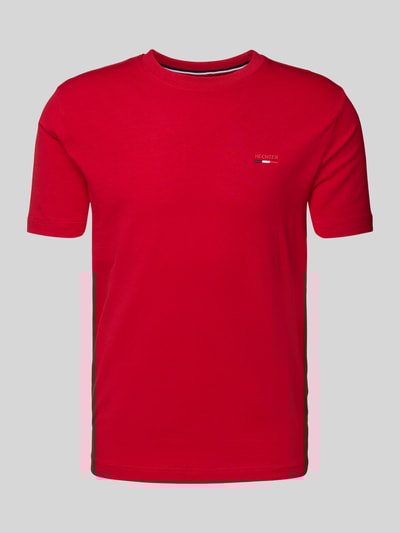 HECHTER PARIS T-shirt met labelprint Lichtrood - 2