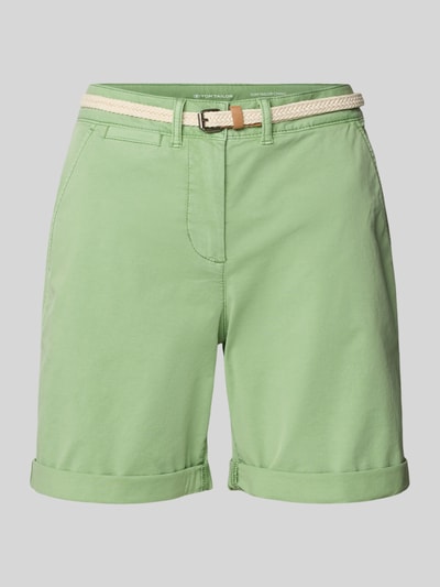Tom Tailor Regular Fit Chinoshorts aus Baumwoll-Mix Hellgruen 2