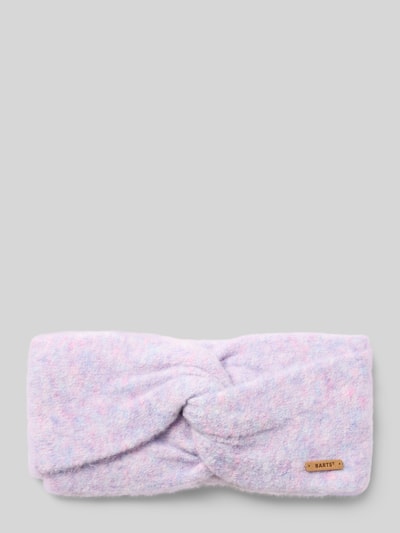 Produktfoto, Stirnband mit Knotendetail Modell 'Witzia' von Barts, flauschige Textur in Pastellfarben vor grauem Hintergrund, Damen Stirnband von Barts