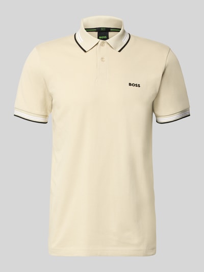 BOSS Green Slim Fit Poloshirt aus reiner Baumwolle Modell 'PAUL' Beige 2