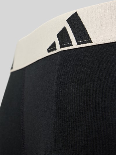 adidas Sportswear Obcisłe bokserki o kroju slim fit z wyhaftowanym logo model ‘Active’ w zestawie 3 szt. Czarny 2