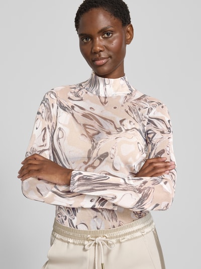 Marc Cain Slim Fit Longsleeve im semitransparentem Design Offwhite 3