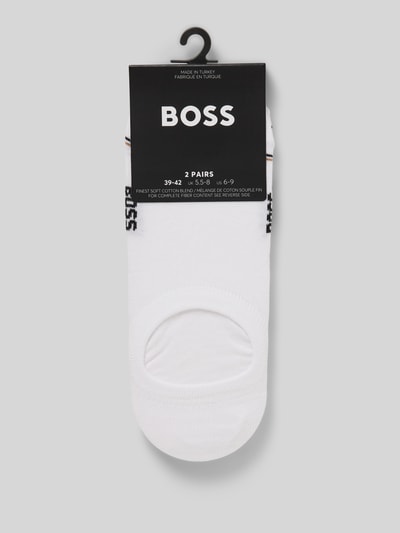 BOSS Füßlinge mit Label-Print im 2er-Pack Weiss 3