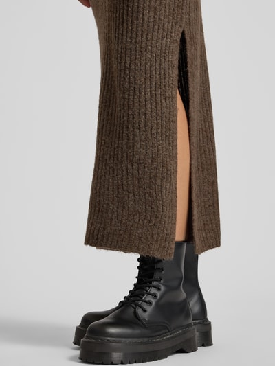 Pieces Smalle midirok met elastische band, model 'TULLE' Donkerbruin - 3